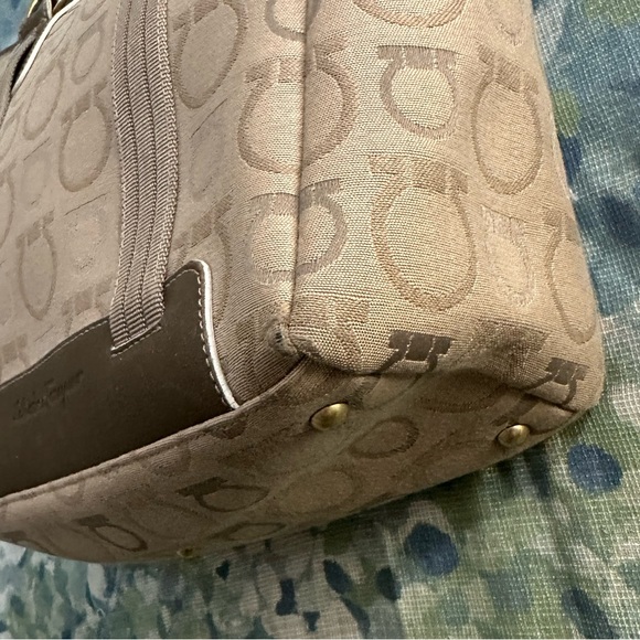 Salvatore Ferragamo Gancini Canvas Tote - Picture 4 of 10